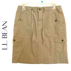 L.L. BEAN Khaki Favorite Fit Cargo Skirt, 4